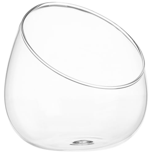 Housoutil Klar Neigung Form Schale Fisch Schale Pflanze Terrarium Bonbons Glas Vase Meisterwerk Vase Rund von Housoutil