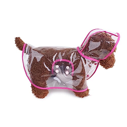 Housoutil Regenmantel Für Hunde Tragetasche Für Haustier-regenbekleidung Größe S Rosarot Modisch Und Bequem von Housoutil
