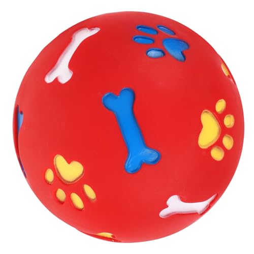 Housoutil Interaktives Leckerli-spenderspielzeug für Hunde Haustier-spielzeit Rot Groß 14 cm Durchmesser Housoutil Interaktives Leckerli-spenderspielzeug für Hunde Haustier-spielzeit Rot Groß 14 cm Durchmesser von Housoutil