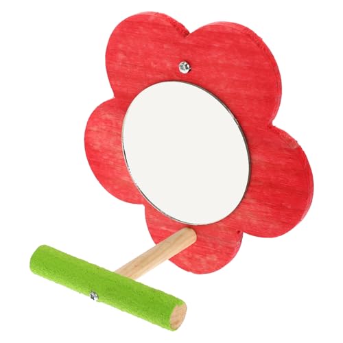 Housoutil Vogelspiegel-sitzständer Papageienkäfig-Spielzeug Vogel-Accessoire Sittich-Spiegel-Spielzeug von Housoutil