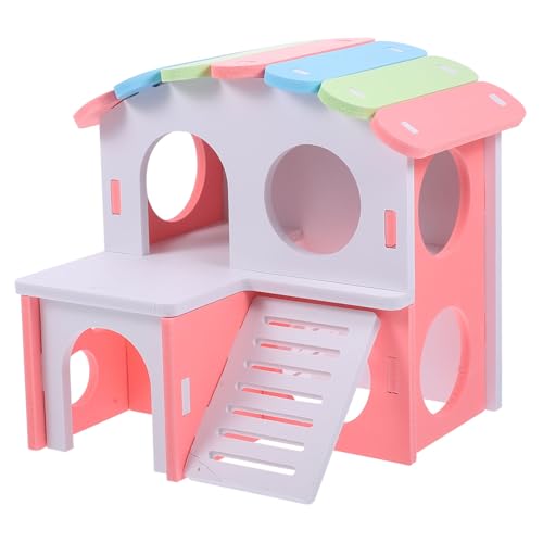 Housoutil Entzückendes Hamsterheim Meerschweinchen-schlafbett PVC-versteck Rampe für Haustiere von Housoutil