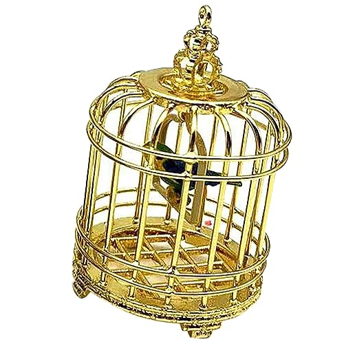 Housoutil Mini Vogelkäfig Dekoration Kleiner Vogelkäfig Für Goldene Miniatur Vogelcage Für Garten Und Wohnaccessoire Für Mini-Haus-enthusiasten von Housoutil