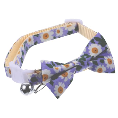 Housoutil Gemütliches Katzenhalsband Mit Glöckchen Und Fliege Atmungsaktives Spülbeckenfreundliches Haustier-Accessoire von Housoutil