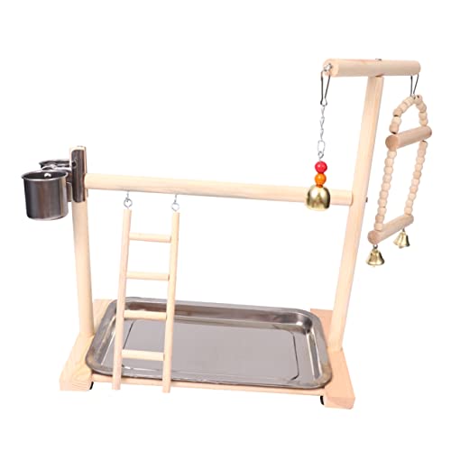 Housoutil Papageienständer Futterbox Spielplatzglocke Nymphensittich Vogel Stand Spielset aus Holz Spielzeuge Vogelschaukel Leiter Papagei Spielzeug Hamster die Schaukel Papageienkäfig Housoutil Papageienständer Futterbox Spielplatzglocke Nymphensittich Vogel Stand Spielset aus Holz Spielzeuge Vogelschaukel Leiter Papagei Spielzeug Hamster die Schaukel Papageienkäfig von Housoutil
