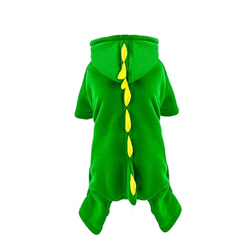 Housoutil Pet Dog Clothes Pet Dog Dinosaur Costume Pet Dog Party Costume Pet Dog Banquet Costume Weihnachtspullover kostü klassisch Jacke mit Hut Haustierzubehör Baumwollmantel Wintermantel von Housoutil