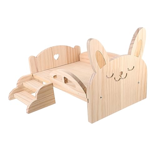 Housoutil Kleintierbett Hamsterplattform aus Holz Hamstervilla Plattformbett Spielzeug Hamsterbett aus Holz stabiles hamsterbett Chinchilla Kleine Tiere Käfig Zubehör Meerschweinchen hölzern Housoutil Kleintierbett Hamsterplattform aus Holz Hamstervilla Plattformbett Spielzeug Hamsterbett aus Holz stabiles hamsterbett Chinchilla Kleine Tiere Käfig Zubehör Meerschweinchen hölzern von Housoutil