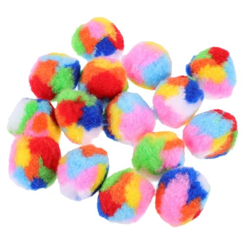 Housoutil Plüschball Katzenspielzeug 40 Stück Regenbogen-Stoffball Haustier Interaktives Spielzeug Pelziger Flauschiger Ball Puff-Pom-Bälle Kätzchen-Trainingsspielzeug Housoutil Plüschball Katzenspielzeug 40 Stück Regenbogen-Stoffball Haustier Interaktives Spielzeug Pelziger Flauschiger Ball Puff-Pom-Bälle Kätzchen-Trainingsspielzeug von Housoutil