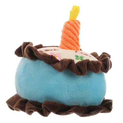 Housoutil Plüsch-hundespielzeug Kuchenform Interaktives Weiches Kauspielzeug Für Welpen Als Geburtstagsgeschenk Für Entspannende Spielstunden Mehrzweckspielzeug Zur Zahnpflege von Housoutil