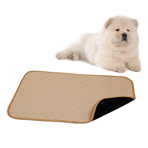 Housoutil Waschbare Hunde- Und Katzen-PIPI-Pads Wiederverwendbar Welpen-trainingsunterlage Matte Für Hunde Töpfchen Weiche Piss-Pads Größe S Beige von Housoutil