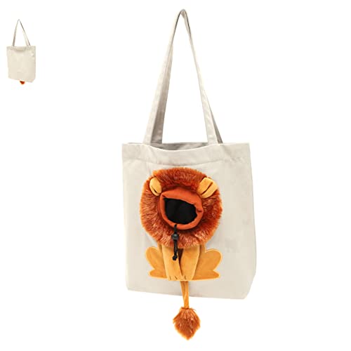 Housoutil Haustierbedarf 3D-löwenmuster Canvas-Tasche Umhängetasche Für Kleintiere Tragetasche Bequem Für Outdoor-aktivitäten von Housoutil