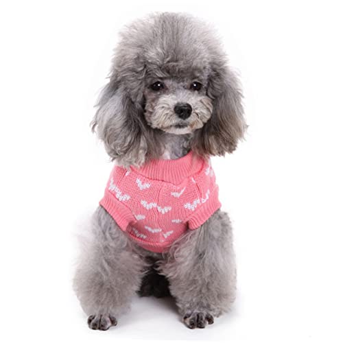 Housoutil Haustier Strickwaren Hundekleidung Hundebekleidung Herzmuster Hundepullover Haustierkostüm Housoutil Haustier Strickwaren Hundekleidung Hundebekleidung Herzmuster Hundepullover Haustierkostüm von Housoutil