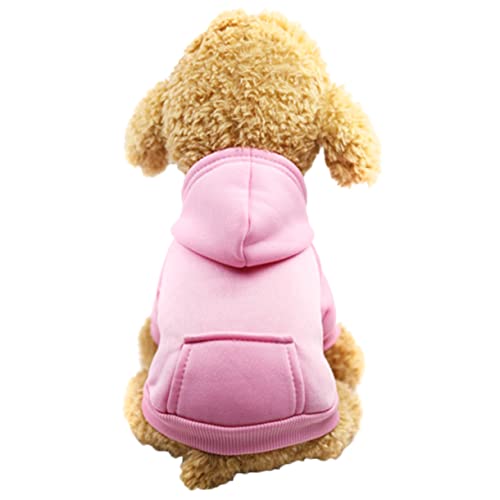 Housoutil welpen warme mäntel rosa Kostüm Welpen-Outfits rosa Nachthemd rosa Outfits Schlafanzug für Männer Kinderpyjamas Haustierkleidung Warmes Kostüm für Hund Tasche Mantel Winterkleidung von Housoutil