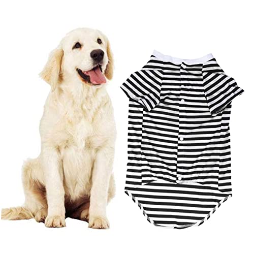 Housoutil Süßes Hunde-t-Shirt Hundeweste Streifenmuster für Große Hunderassen Husky Retriever Outdoor Größe: XL Sonne von Housoutil