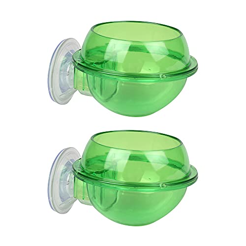 2Pcs Saugnapf Reptilien Futterschale, Chamäleon Schüssel, Wurm Lebendfutter Container Anti-Escape Reptil Cup, Reptilien Wasser Dish Supplies für Eidechse Bartagame Gecko Schlangen Iguana Saugnapf von Houtokit