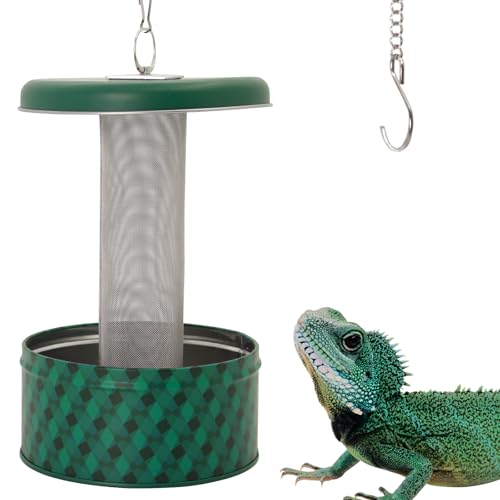 Chamäleon Futternapf, Hakenbarer Reptilien-Futterspender mit Metallgittersäule für Beute zum Klettern und Bewegen, Futternapf für Eidechse, Bartagame, Gecko, Leguan, Frosch Chamäleon Futternapf, Hakenbarer Reptilien-Futterspender mit Metallgittersäule für Beute zum Klettern und Bewegen, Futternapf für Eidechse, Bartagame, Gecko, Leguan, Frosch von Houtokit