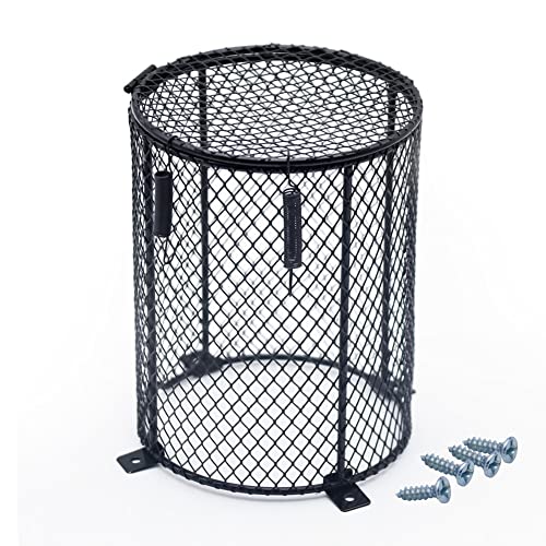 Reptilien-Heizung Guard Keramik Glühbirne Lampe Abdeckung Mesh Cover Lampenschirm Anti-Scald Halterung Käfig für Bartagame, Eidechse, Schildkröte, Schlange (Runde) von Houtokit