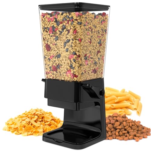 Hovea - Müslispender mit Kapazität 5L - Spender Für Cerealien, Cornflakes, Müsli, Pasta, Trockenfutter - Futterspender Hund & Katze - Küche, Frühstück - Rot - CR502 Hovea - Müslispender mit Kapazität 5L - Spender Für Cerealien, Cornflakes, Müsli, Pasta, Trockenfutter - Futterspender Hund & Katze - Küche, Frühstück - Rot - CR502 von Hovea