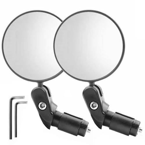 1 Paar Fahrrad-Rückspiegel, 360° drehbar, Lenkerhalterung, faltbar, rund, Rollerspiegel, Ersatz für Mountainbike/Rennrad, Fahrradspiegel, Lenkerhalterung, Rollerspiegel, Fahrradspiegel für E-Bike 1 Paar Fahrrad-Rückspiegel, 360° drehbar, Lenkerhalterung, faltbar, rund, Rollerspiegel, Ersatz für Mountainbike/Rennrad, Fahrradspiegel, Lenkerhalterung, Rollerspiegel, Fahrradspiegel für E-Bike von HoveeLuty