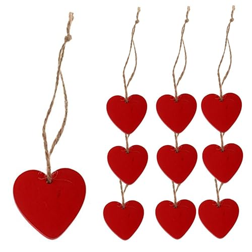 10 Stück Holzherzen zum Basteln, 4,1 x 4,1 cm, Holzherzanhänger mit Schnüren, MDF-Rohlinge zum Ausschneiden, Bastelherzanhänger für Geschenke, Basteldekoration, Holzanhänger mit Schnur 10 Stück Holzherzen zum Basteln, 4,1 x 4,1 cm, Holzherzanhänger mit Schnüren, MDF-Rohlinge zum Ausschneiden, Bastelherzanhänger für Geschenke, Basteldekoration, Holzanhänger mit Schnur von HoveeLuty