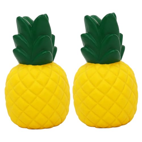 2 Stück Ananas-Hundespielzeug, unzerstörbares Hundequietschspielzeug aus Silikon zur Zahnreinigung und zum Spielen, Hundequietschspielzeug, Hundekauspielzeug, unzerstörbares Hundespielzeug, Kauspie 2 Stück Ananas-Hundespielzeug, unzerstörbares Hundequietschspielzeug aus Silikon zur Zahnreinigung und zum Spielen, Hundequietschspielzeug, Hundekauspielzeug, unzerstörbares Hundespielzeug, Kauspie von HoveeLuty
