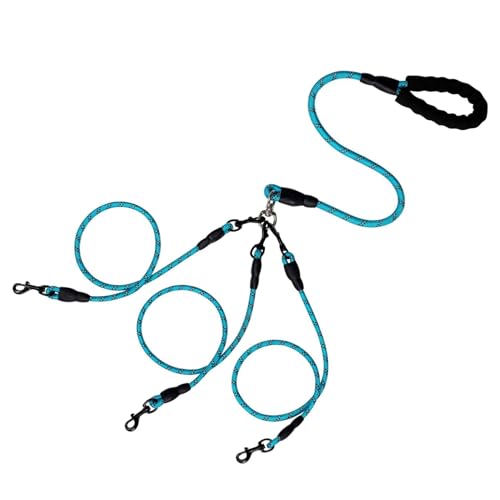 3-Hundeleine, kein Verheddern, 360° drehbar, gegen Verheddern, 3-Hundeleine mit stabilem Griff, geeignet zum Tragen mehrerer geliebter Haustiere auf Reisen, mehrere Hundeleinen, Keine, H von HoveeLuty