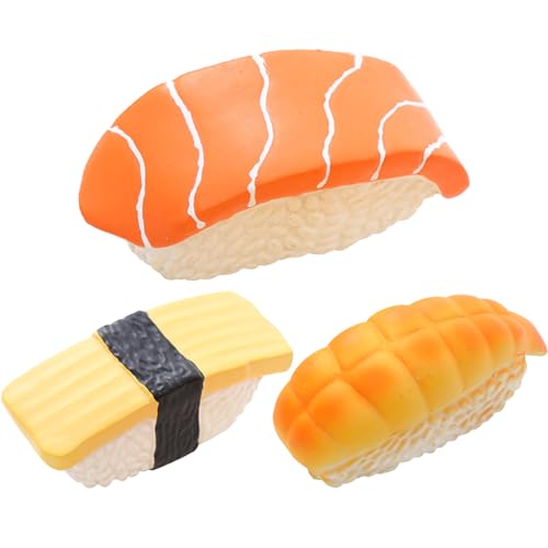 3-teiliges Sushi-Hundespielzeug, 7,6 x 2,5 cm, Simulation Sushi-Form, Latex, Quietschspielzeug für Hunde, waschbar, bissfest, weiches Kauspielzeug für Hunde, Sushi-Spielzeug für kleine und mittelgroß 3-teiliges Sushi-Hundespielzeug, 7,6 x 2,5 cm, Simulation Sushi-Form, Latex, Quietschspielzeug für Hunde, waschbar, bissfest, weiches Kauspielzeug für Hunde, Sushi-Spielzeug für kleine und mittelgroß von HoveeLuty