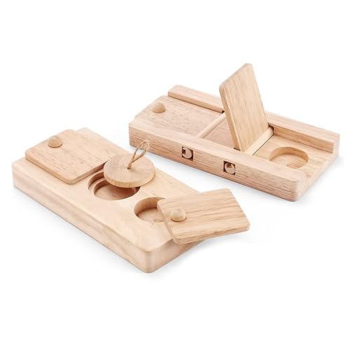 6-in-1-Interaktives Beschäftigungsspielzeug aus Holz für kleine Haustiere: Futtersuchpuzzle und Leckerli-Spender für Hamster, Meerschweinchen, Kaninchen, Chinchillas und Rennmäuse, Puzzle, Lecker 6-in-1-Interaktives Beschäftigungsspielzeug aus Holz für kleine Haustiere: Futtersuchpuzzle und Leckerli-Spender für Hamster, Meerschweinchen, Kaninchen, Chinchillas und Rennmäuse, Puzzle, Lecker von HoveeLuty