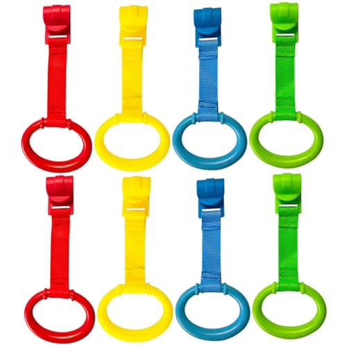 8 Stück Baby-Klimmzugringe, 4 Farben, Laufstall-Klimmzugringe, hängende Kunststoff-Gehhilfe, Klimmzugringe, Kinderbettzubehör, Baby-Klimmzugstange, Babyringe für Säuglinge, Babys und Kleinkinder, Übu 8 Stück Baby-Klimmzugringe, 4 Farben, Laufstall-Klimmzugringe, hängende Kunststoff-Gehhilfe, Klimmzugringe, Kinderbettzubehör, Baby-Klimmzugstange, Babyringe für Säuglinge, Babys und Kleinkinder, Übu von HoveeLuty