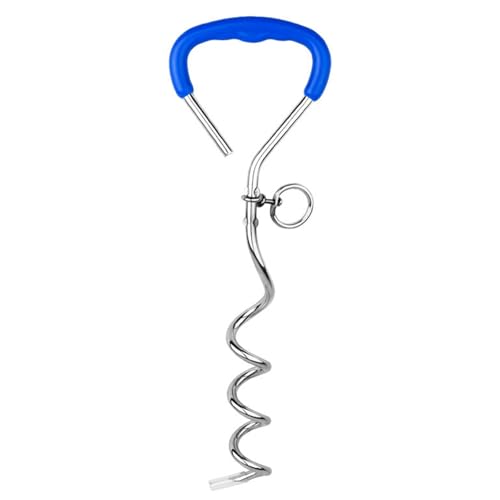 Anbindepfahl für Hunde, 40, 6 cm, Spiral-Hundepfahl, 9 mm Stahl, strapazierfähiger Anbindepfahl für Hunde mit drehbarem Befestigungsring, ergonomischer Hundeleinenpfahl für den Boden, Hof, Camping Anbindepfahl für Hunde, 40, 6 cm, Spiral-Hundepfahl, 9 mm Stahl, strapazierfähiger Anbindepfahl für Hunde mit drehbarem Befestigungsring, ergonomischer Hundeleinenpfahl für den Boden, Hof, Camping von HoveeLuty