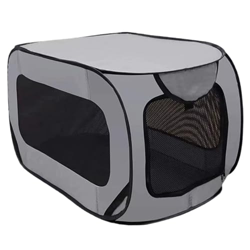 Faltbare Hundebox, 94 x 53 x 53 cm, 420 Oxford-Gewebe, tragbare Hunde-Reisebox, Haustierkäfig für drinnen und draußen, kleine und mittelgroße Welpen, Katzen, Faltbare Hundehütte, Hundetransportbo Faltbare Hundebox, 94 x 53 x 53 cm, 420 Oxford-Gewebe, tragbare Hunde-Reisebox, Haustierkäfig für drinnen und draußen, kleine und mittelgroße Welpen, Katzen, Faltbare Hundehütte, Hundetransportbo von HoveeLuty