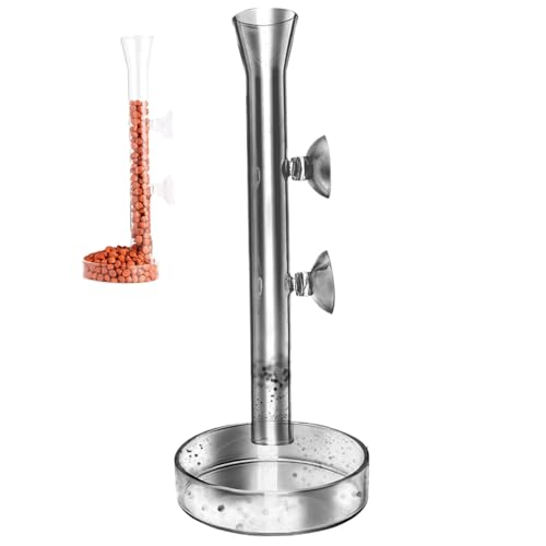Fischfutterläder 7.8 Fisch -Fütterungsrohr und Schale klare Acryl -Garnelen -Feeder -Rohr mit Saugumschlucke für Fischtank Aquarium Garnelentank Accessoires Shrimp Tank Accessoires Fischfutterfisch - von HoveeLuty