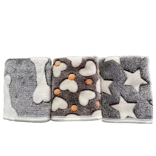 Flanelldecke, 3-teilige Hundedecken, 61 x 40, 6 cm, niedliche Haustierdecke mit Aufdruck, weiche, warme, Flauschige Fleece-Schlafmatte für kleine Hunde, Katzen, Welpendecke, Katzendecke Flanelldecke, 3-teilige Hundedecken, 61 x 40, 6 cm, niedliche Haustierdecke mit Aufdruck, weiche, warme, Flauschige Fleece-Schlafmatte für kleine Hunde, Katzen, Welpendecke, Katzendecke von HoveeLuty