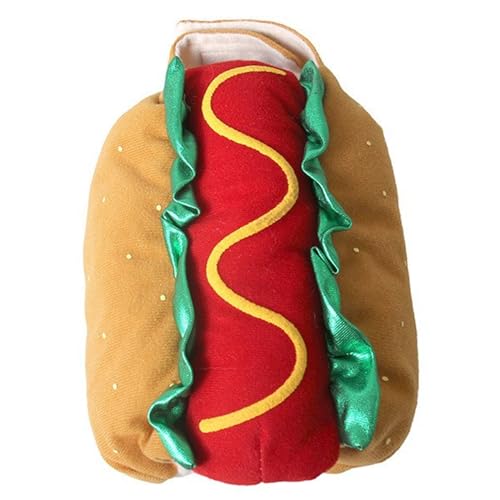 Hot Dog Hundekostüm Hot Dog Hamburger Lustiges Hundekostüm Warme weiche Hundebekleidung für Hunde und Katzen Hundekleidung für Weihnachten Halloween Karneval Kostümparty L Hundebekleidung Lustige von HoveeLuty