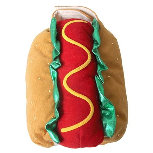 Hot Dog Hundekostüm Hot Dog Hamburger Lustiges Hundekostüm Warme weiche Hundebekleidung für Hunde und Katzen Hundekleidung für Weihnachten Halloween Karneval Kostümparty M Hundebekleidung Lustige von HoveeLuty
