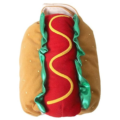 Hot Dog Hundekostüm Hot Dog Hamburger Lustiges Hundekostüm Warme weiche Hundebekleidung für Hunde und Katzen Hundekleidung für Weihnachten Halloween Karneval Kostümparty XL Hundebekleidung Lustig von HoveeLuty
