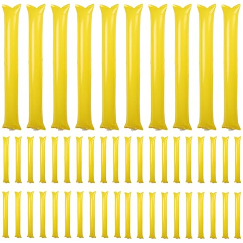 HoveeLuty 50 Stück Donnerstäbe 23, 62 x 3, 94 Zoll Tragbare leichte verdickte aufblasbare Donnerstäbe Lärmmacher für Sportveranstaltungen Basketball Fußball Tanzparty Gelbe Boom Sticks HoveeLuty 50 Stück Donnerstäbe 23, 62 x 3, 94 Zoll Tragbare leichte verdickte aufblasbare Donnerstäbe Lärmmacher für Sportveranstaltungen Basketball Fußball Tanzparty Gelbe Boom Sticks von HoveeLuty