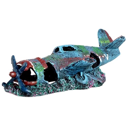HoveeLuty Aquarium-Dekoration, 24, 1 x 10, 2 x 7, 6 cm, wasserdichtes Aquarium-Dekor aus Kunstharz, Retro-realistische Flugzeugwracks, Dekor, wiederverwendbares -Zubehör, groß HoveeLuty Aquarium-Dekoration, 24, 1 x 10, 2 x 7, 6 cm, wasserdichtes Aquarium-Dekor aus Kunstharz, Retro-realistische Flugzeugwracks, Dekor, wiederverwendbares -Zubehör, groß von HoveeLuty