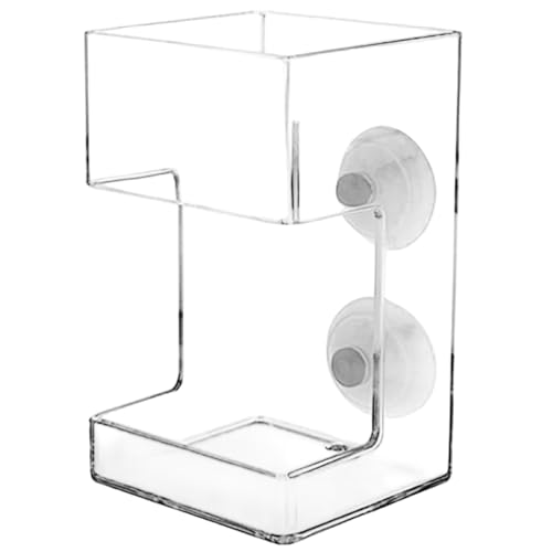 HoveeLuty Fischfutterautomat, transparenter Fischfutterautomat aus Kunststoff mit Saugnapf, verhindert das Verstreuen von Futter für alle Arten von Aquarienzubehör, automatischer, Betta-Urla von HoveeLuty