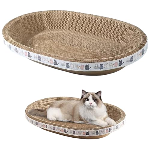 HoveeLuty Katzenkratzer Runde Kartenplatine Katzenkratzer Verschleiß Resistant Wellpapier 16.9x10.2x3.5 Kleine Katzen -Couch -Beschützer für Innenkatzen Cat Couch Protektor von HoveeLuty
