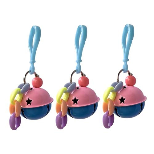 HoveeLuty Stück Wellensittich-Spielzeug, 8, 9 x 4, 1 cm, Bunte Metallglocken, Papageien-Spielzeug, hängendes Wellensittich- und Zubehör, Vogel-Zähneknirschen, Kauspielzeug, Nymphensittich- von HoveeLuty