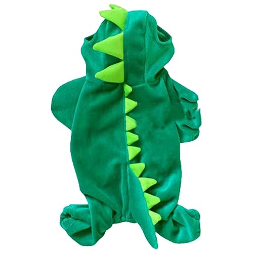 Hunde-Dinosaurier-Kostüm, süßes Halloween-Hundekostüm, Jacke, Mantel, Warmer Kristallsamt, Winter-Haustierkleidung, Kapuzenpullover, lässige Cosplay-Requisiten für Halloween-Party, Haustierkleidu von HoveeLuty