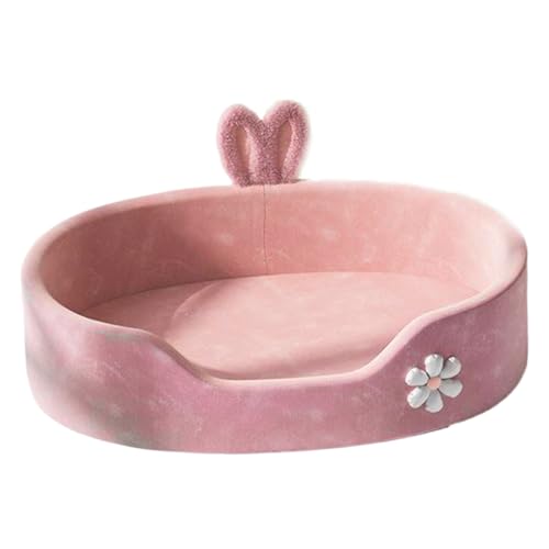 Hundebett, 50, 8 x 35, 6 x 12, 7 cm, rund, Prinzessinnen-Hundebett mit Hasenohren und Rutschfester Unterseite, weich, hautfreundlich, waschbar, Hundesofabett für kleine und mittelgroße Hunde Kat Hundebett, 50, 8 x 35, 6 x 12, 7 cm, rund, Prinzessinnen-Hundebett mit Hasenohren und Rutschfester Unterseite, weich, hautfreundlich, waschbar, Hundesofabett für kleine und mittelgroße Hunde Kat von HoveeLuty