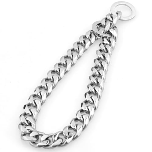 Hundehalsband mit Kette, 55, 9 cm lang, ausgehöhltes Chokerhalsband für Hunde, lustige DIY-Hundekette in Silber, Edelstahl-Kettenhalsbänder für große Hunde, Rottweiler-Halsband für Tierliebhaber Hundehalsband mit Kette, 55, 9 cm lang, ausgehöhltes Chokerhalsband für Hunde, lustige DIY-Hundekette in Silber, Edelstahl-Kettenhalsbänder für große Hunde, Rottweiler-Halsband für Tierliebhaber von HoveeLuty