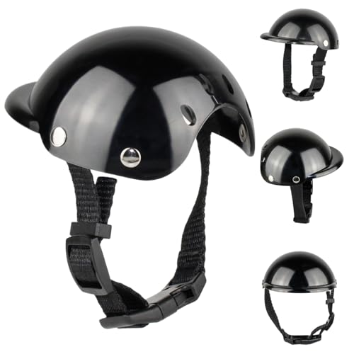 Hundehelm Niedlicher kuppelförmiger Katzenhelm Atmungsaktiver, gepolsterter Hunde-Schutzhelm mit verstellbarem Kinnriemen Winddichter, Sonnen- und rissbeständiger ABS-Haustier-Motorradhelm S Katz Hundehelm Niedlicher kuppelförmiger Katzenhelm Atmungsaktiver, gepolsterter Hunde-Schutzhelm mit verstellbarem Kinnriemen Winddichter, Sonnen- und rissbeständiger ABS-Haustier-Motorradhelm S Katz von HoveeLuty