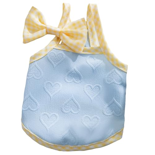 Hundekleidung, atmungsaktiv, ärmellos, kleine Hundekleidung, süße Herz-Haustierkleidung mit Schleife, Hundekleidung für kleine Hunde, 2,5–4 kg, Katzenkleidung, Haustierkleidung von HoveeLuty