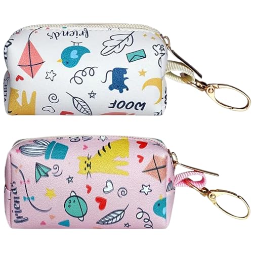 Hundekot Bag Halter 2pcs PU Leder Poop -Beutel Spender tragbarer Hundeabfallbeutelhalter mit Karabiner Reißverschluss Kochbeutelhalter für Leinen Hunde Katze Walking Running Running Bag Holderdog Poo Hundekot Bag Halter 2pcs PU Leder Poop -Beutel Spender tragbarer Hundeabfallbeutelhalter mit Karabiner Reißverschluss Kochbeutelhalter für Leinen Hunde Katze Walking Running Running Bag Holderdog Poo von HoveeLuty