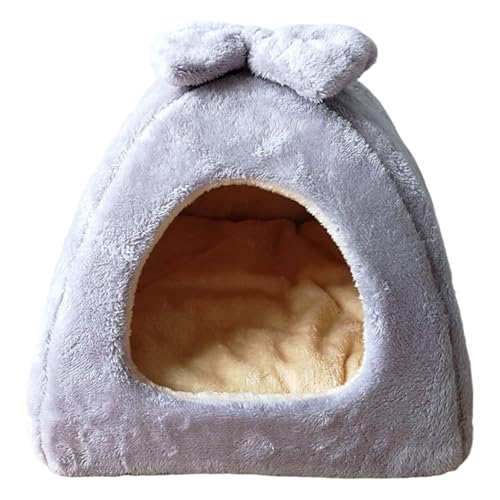 Katzenhöhle, weich, warm, 35, 6 x 35, 6 cm, Katzenhaus mit Abnehmbarer Schleife, faltbar, waschbar, Kätzchenbett für Katzen und kleine Hunde, Katzenbetten für Hauskatzen, Katzenbetten, Katzenbett Katzenhöhle, weich, warm, 35, 6 x 35, 6 cm, Katzenhaus mit Abnehmbarer Schleife, faltbar, waschbar, Kätzchenbett für Katzen und kleine Hunde, Katzenbetten für Hauskatzen, Katzenbetten, Katzenbett von HoveeLuty