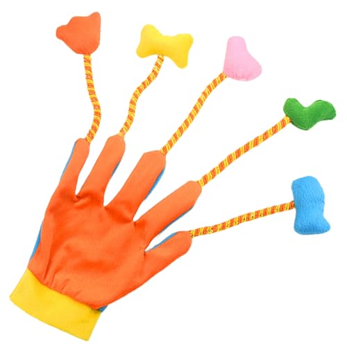 Katzenspielhandschuh, Katzenspielzeug für Hauskatzen, lustiges Katzenspielhandschuhspielzeug, gefüllte Plüsch-Katzen-Teaser-Fäustlinge mit eingebauter Glocke, fünf Finger, Katzenkratzspielzeug für Katzenspielhandschuh, Katzenspielzeug für Hauskatzen, lustiges Katzenspielhandschuhspielzeug, gefüllte Plüsch-Katzen-Teaser-Fäustlinge mit eingebauter Glocke, fünf Finger, Katzenkratzspielzeug für von HoveeLuty