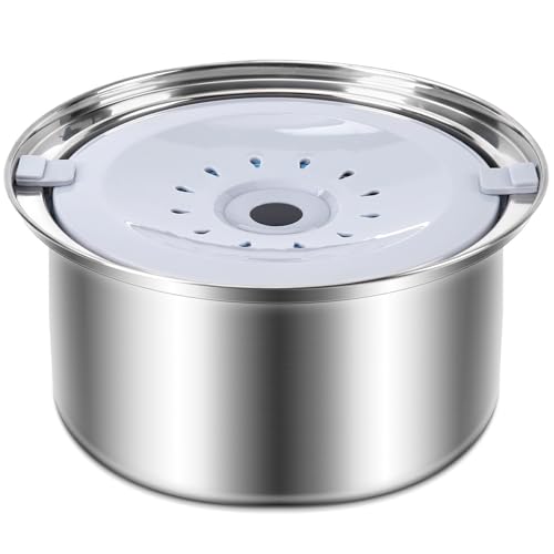 Langsamer Wassernapf für Hunde, 4 l, auslaufsicher, Edelstahl-Wassernapf für Hunde mit Filter, 25, 4 x 25, x 12, 7 cm, abnehmbar und waschbar, für Haushalt, Tierhandlung Langsamer Wassernapf für Hunde, 4 l, auslaufsicher, Edelstahl-Wassernapf für Hunde mit Filter, 25, 4 x 25, x 12, 7 cm, abnehmbar und waschbar, für Haushalt, Tierhandlung von HoveeLuty