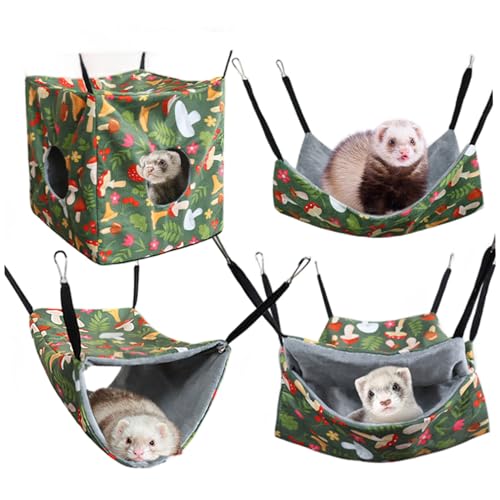 Set/4 Stück Rattenhängematten, hängende Frettchenhängematte mit Riemen, weiches, waschbares Meerschweinchenbett für Chinchillas, Zuckergleiter, Rattenkäfig, Hamsterhängematte, Frettchenbett, Ratt Set/4 Stück Rattenhängematten, hängende Frettchenhängematte mit Riemen, weiches, waschbares Meerschweinchenbett für Chinchillas, Zuckergleiter, Rattenkäfig, Hamsterhängematte, Frettchenbett, Ratt von HoveeLuty